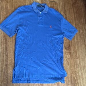 Ralph Lauren Blue Polo Shirt Vibrant Color Classic Collar